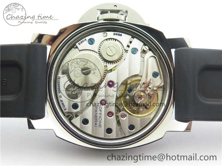 PAM111 N V10 Noob 1:1 Best Edition on Rubber Strap A6497 with Y-Incabloc Soft 8418