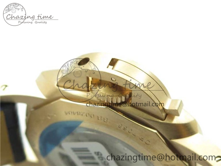 PAM1112 V GMT RG VSF 1:1 Best Edition Blue Dial on Blue Leather Strap P.9011 Super Clone Lightweight 8402