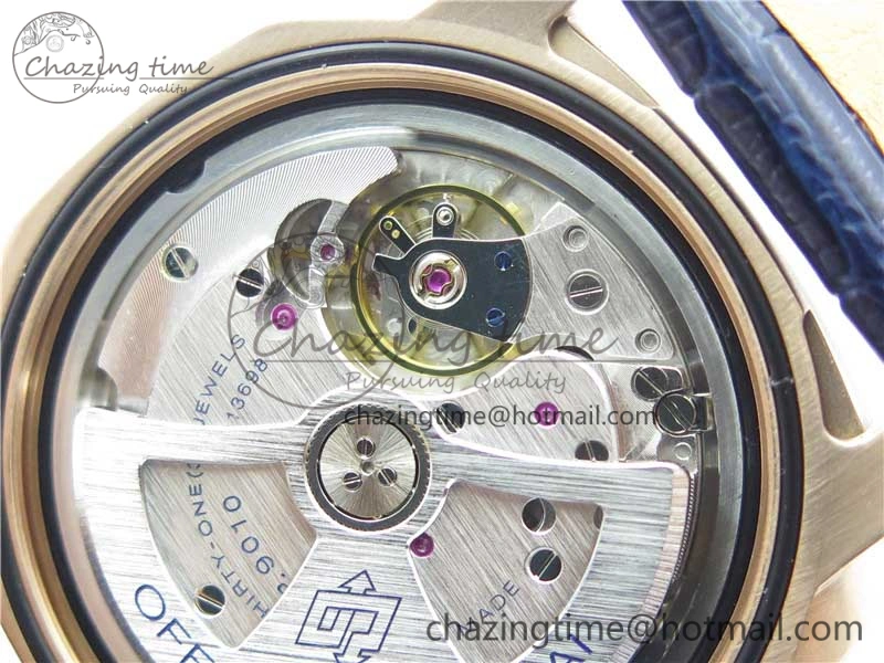 PAM1112 V GMT RG VSF 1:1 Best Edition Blue Dial on Blue Leather Strap P.9011 Super Clone Lightweight 8402
