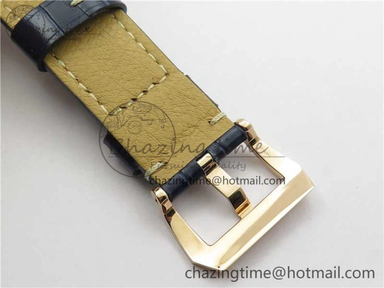 PAM1112 V GMT RG VSF 1:1 Best Edition Blue Dial on Blue Leather Strap P.9011 Super Clone Lightweight 8402
