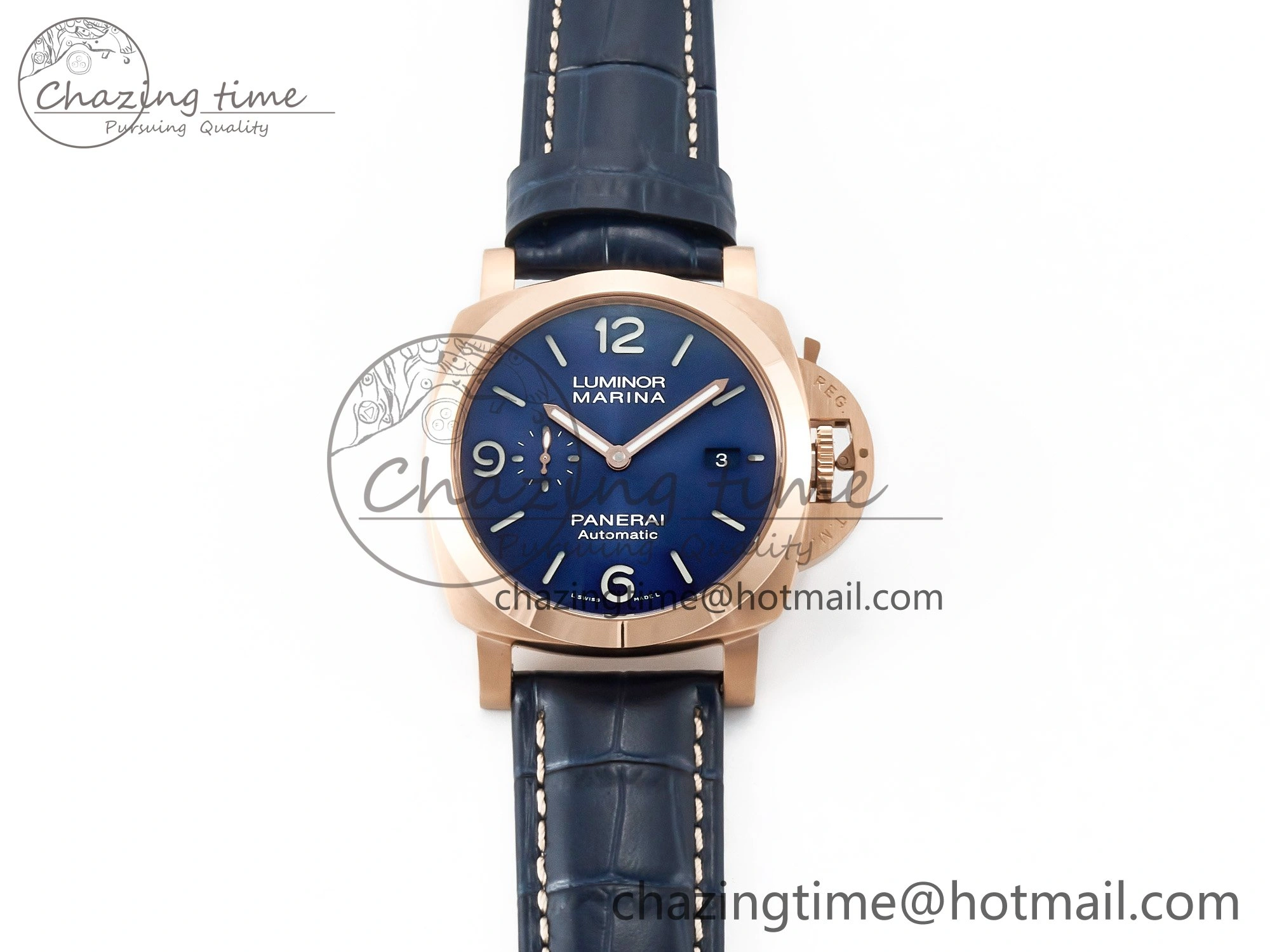 PAM1112 W TTF 1:1 Best Edition on Blue Leather Strap P Versatile 8325