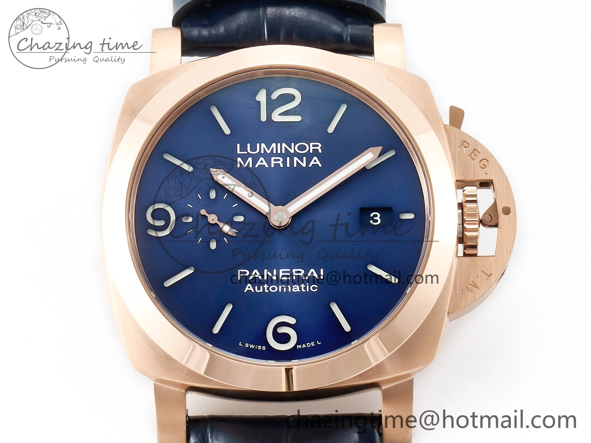 PAM1112 W TTF 1:1 Best Edition on Blue Leather Strap P Versatile 8325