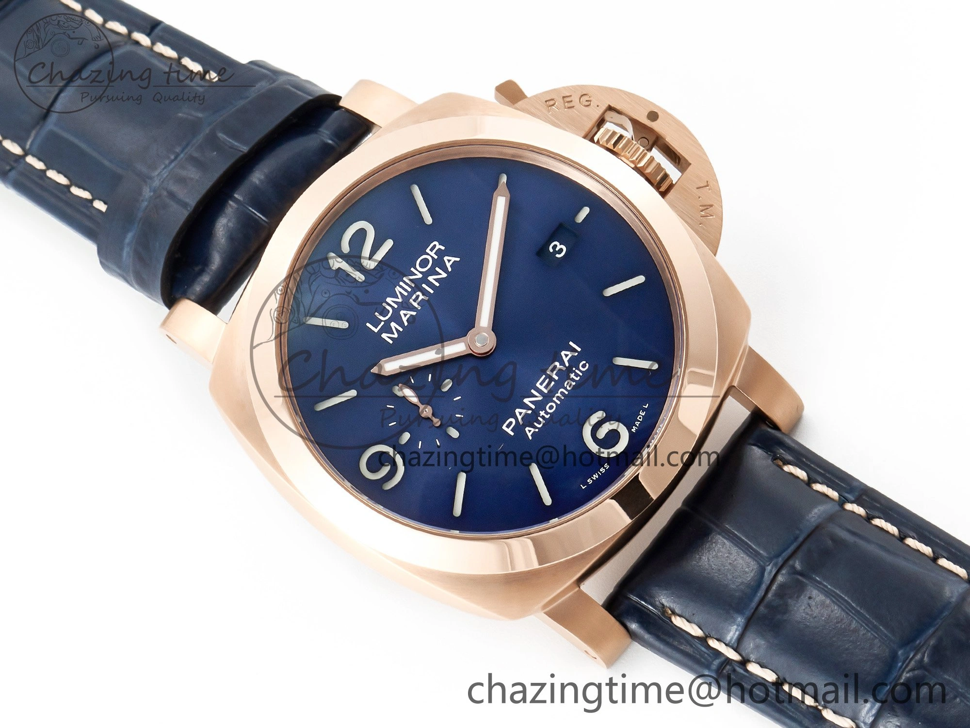 PAM1112 W TTF 1:1 Best Edition on Blue Leather Strap P Versatile 8325
