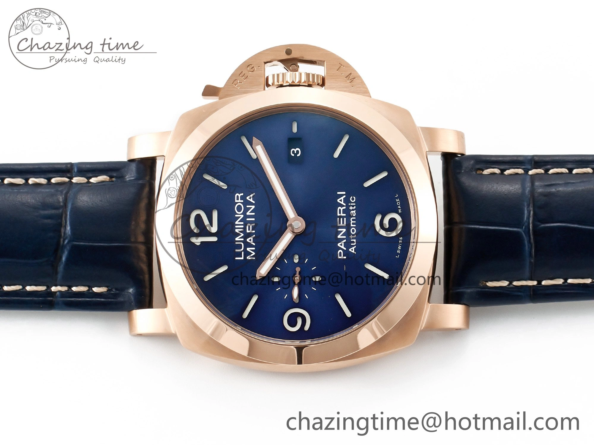 PAM1112 W TTF 1:1 Best Edition on Blue Leather Strap P Versatile 8325