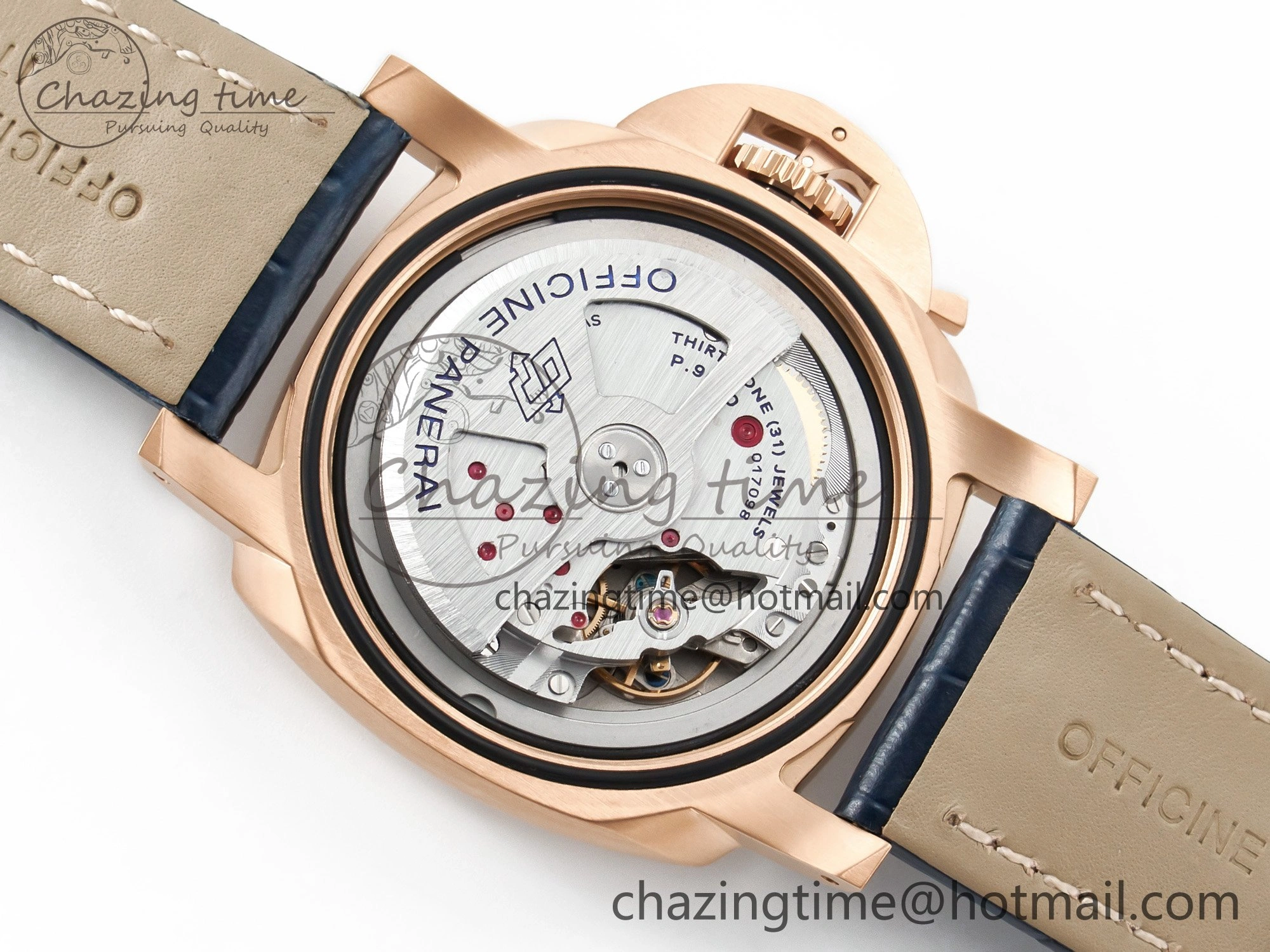 PAM1112 W TTF 1:1 Best Edition on Blue Leather Strap P Versatile 8325