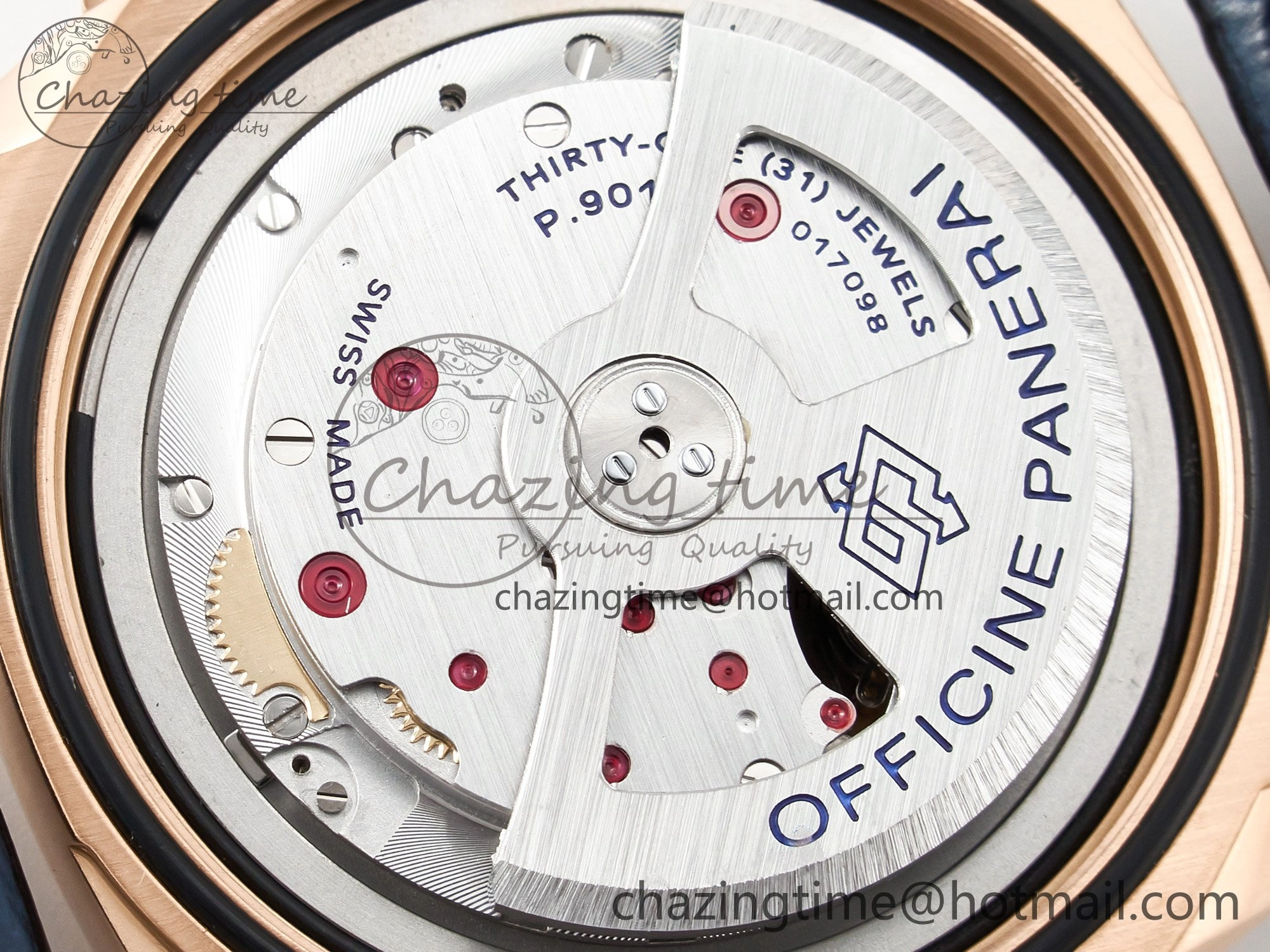 PAM1112 W TTF 1:1 Best Edition on Blue Leather Strap P Versatile 8325