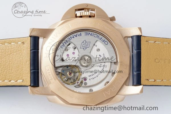 PAM1114 VSF 1:1 Best Edition Black Dial on Blue Leather Strap P Durable 8355