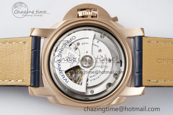 PAM1114 VSF 1:1 Best Edition Black Dial on Blue Leather Strap P Durable 8355