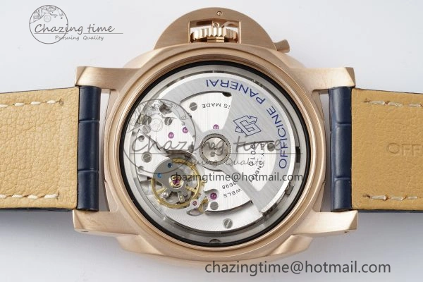 PAM1114 VSF 1:1 Best Edition Black Dial on Blue Leather Strap P Durable 8355