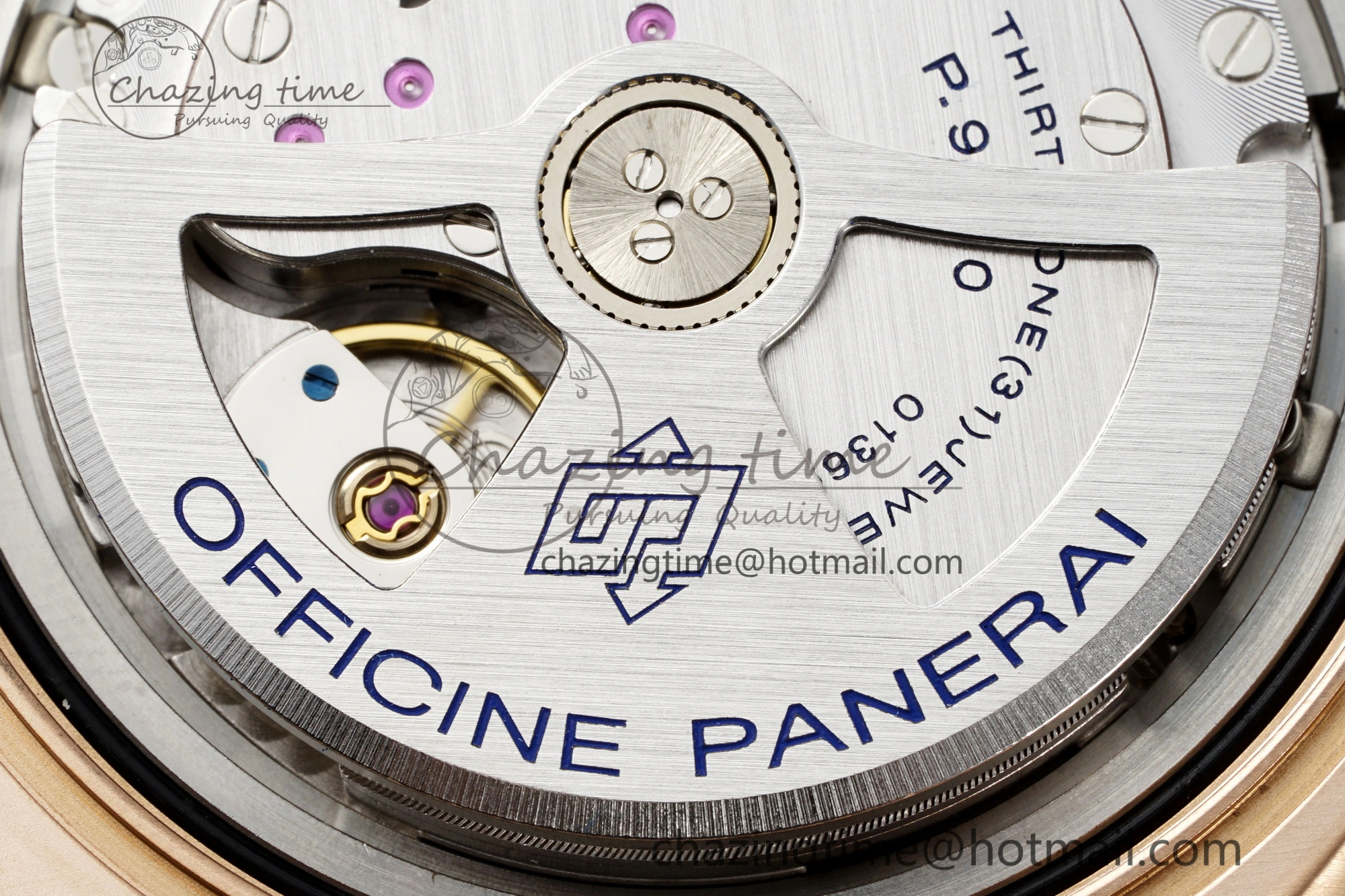 PAM1114 VSF 1:1 Best Edition Black Dial on Blue Leather Strap P Durable 8355