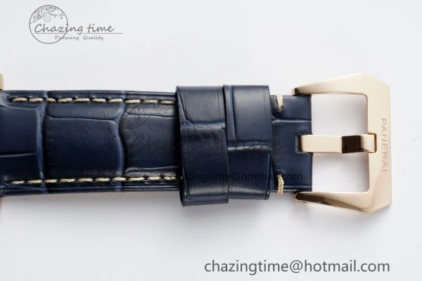 PAM1114 VSF 1:1 Best Edition Black Dial on Blue Leather Strap P Durable 8355