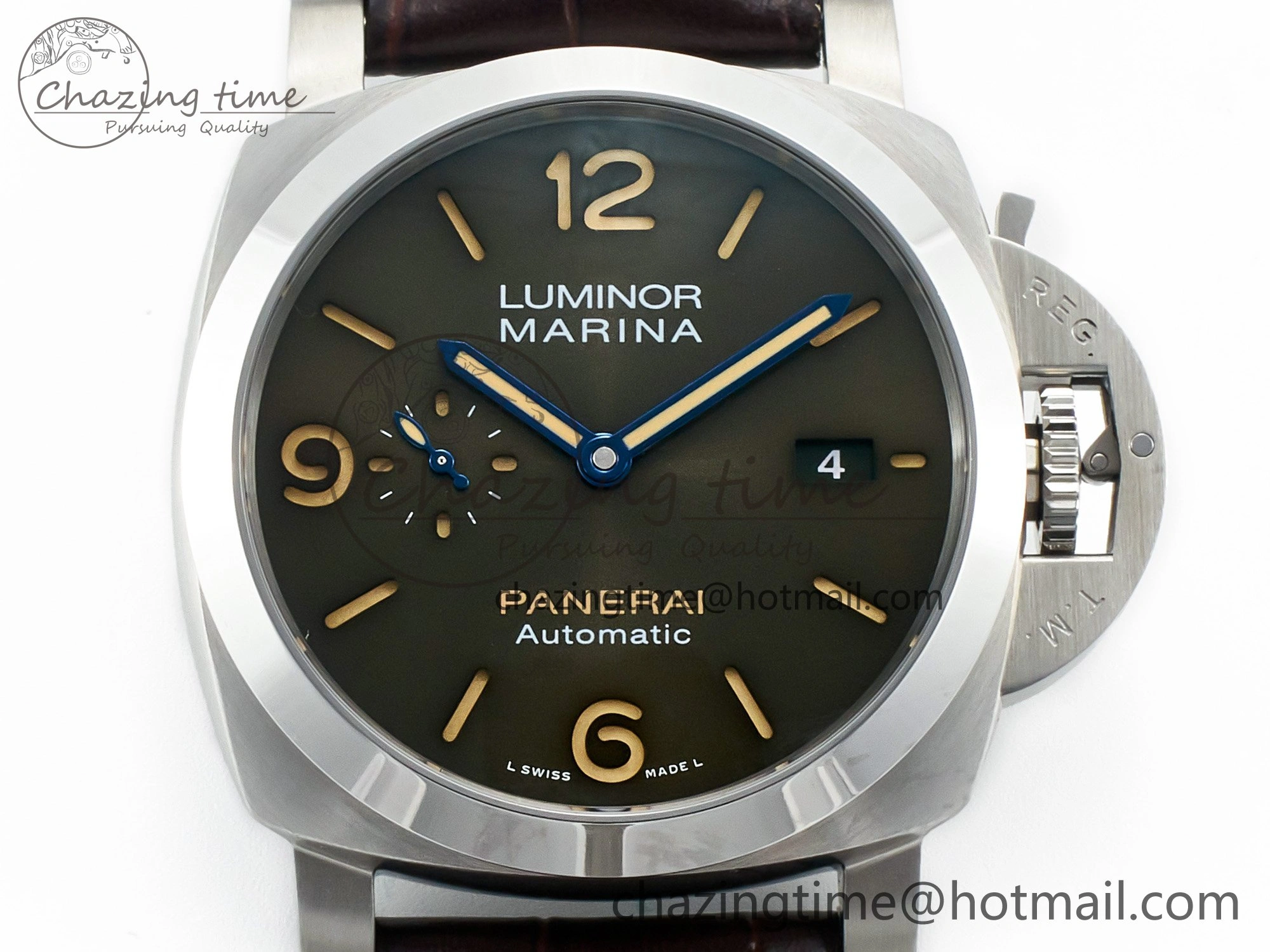 Practical PAM1116 S TTF 1:1 Best Edition Dark Green Dial on Brown Leather Strap P 8336