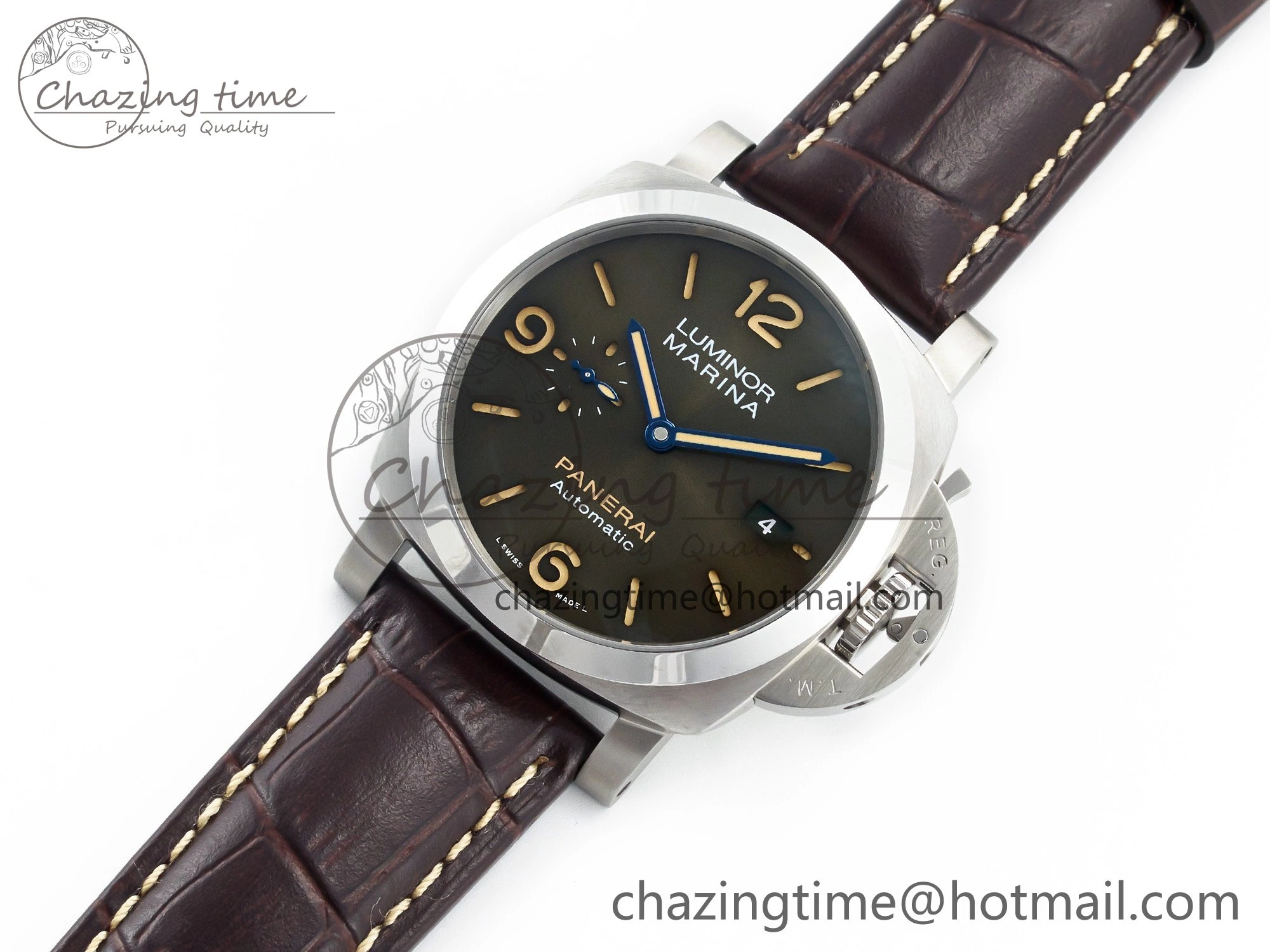Practical PAM1116 S TTF 1:1 Best Edition Dark Green Dial on Brown Leather Strap P 8336