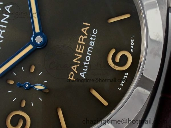 Practical PAM1116 S TTF 1:1 Best Edition Dark Green Dial on Brown Leather Strap P 8336