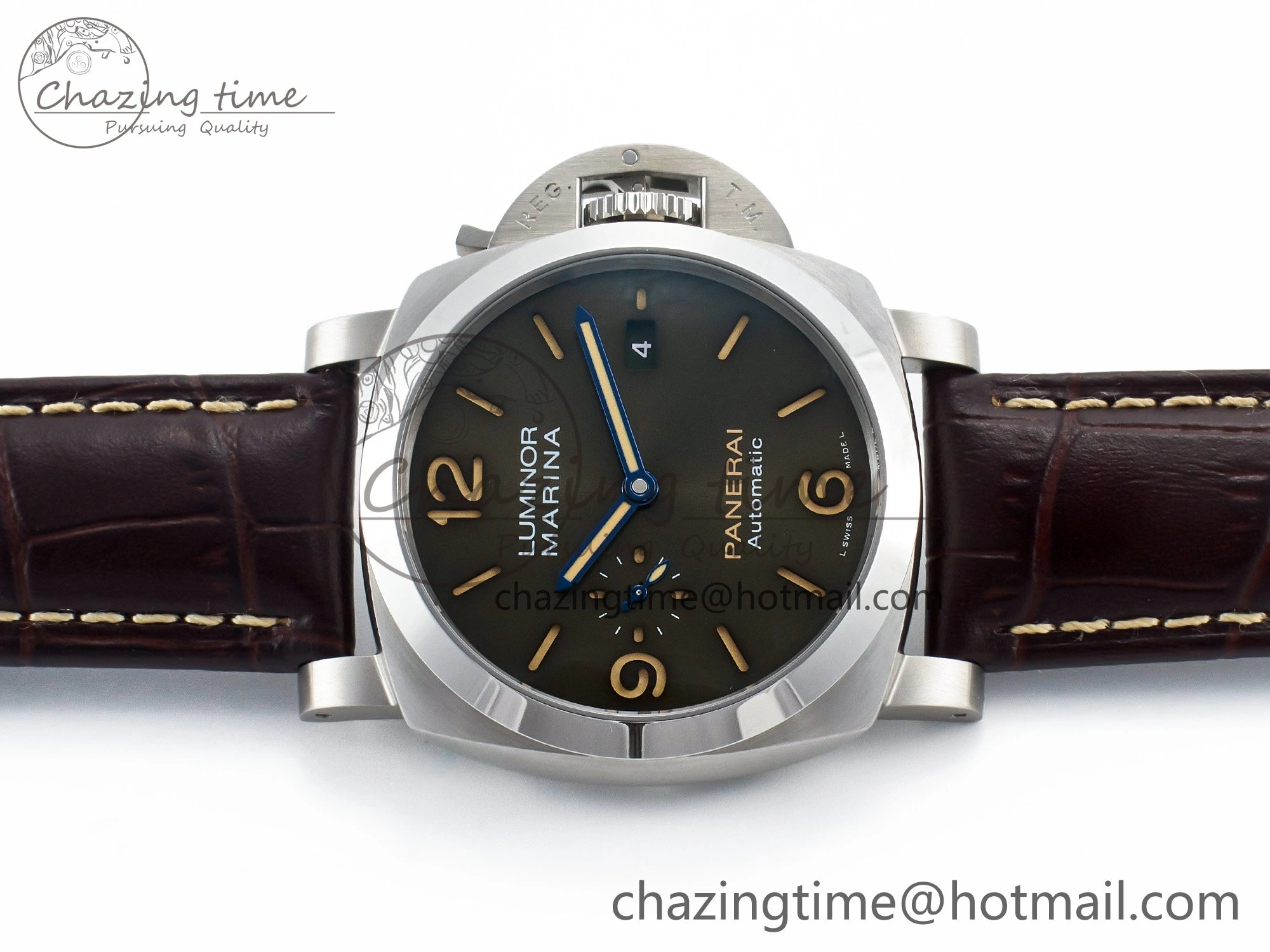 Practical PAM1116 S TTF 1:1 Best Edition Dark Green Dial on Brown Leather Strap P 8336