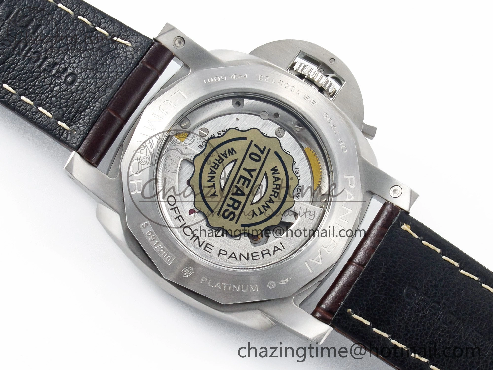 Practical PAM1116 S TTF 1:1 Best Edition Dark Green Dial on Brown Leather Strap P 8336