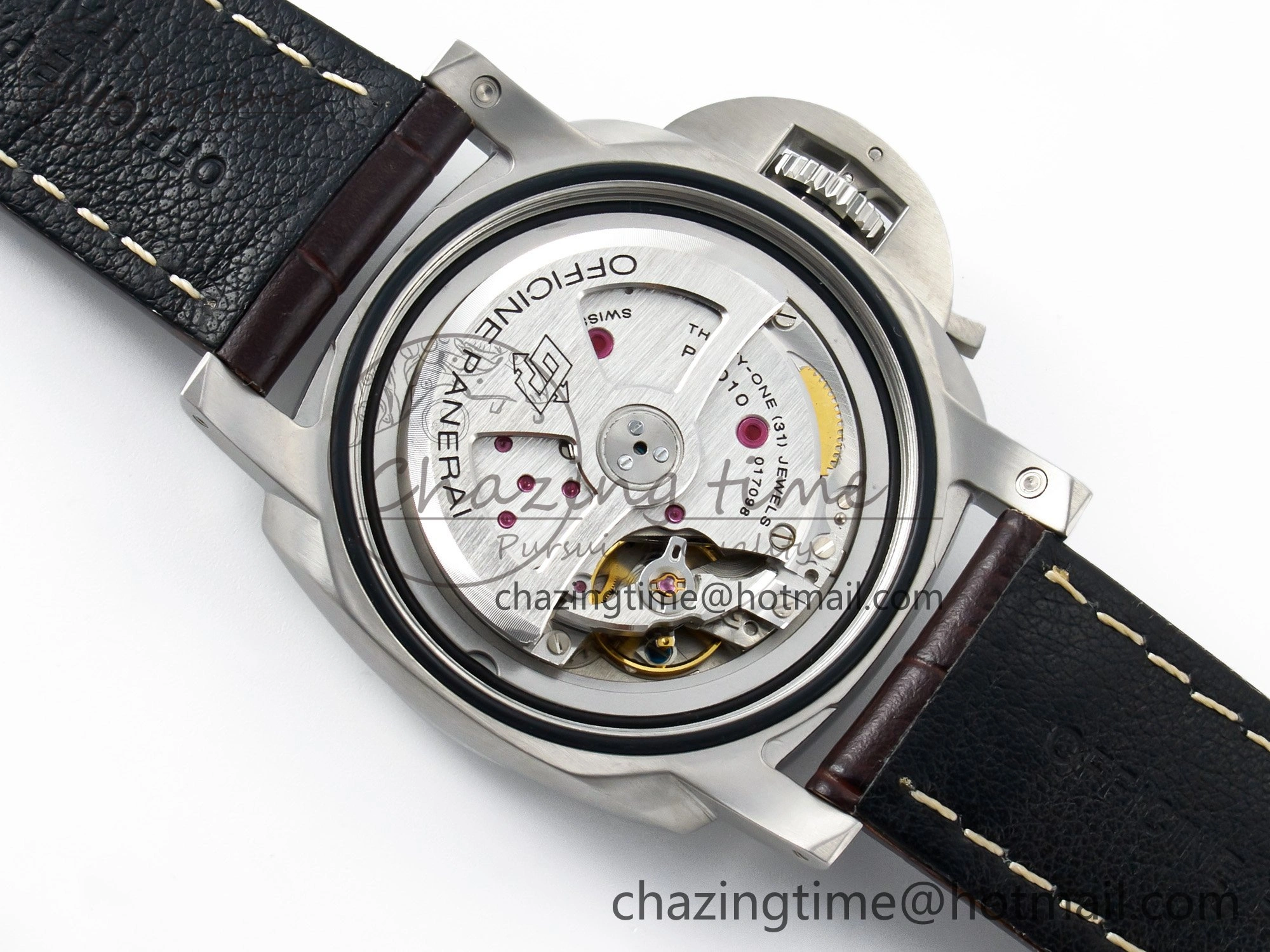 Practical PAM1116 S TTF 1:1 Best Edition Dark Green Dial on Brown Leather Strap P 8336