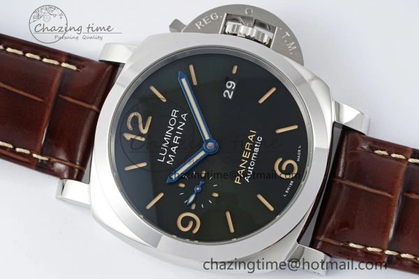 EasyMatch PAM1116 VSF 1:1 Best Edition Dark Green Dial on Brown Leather Strap P 8359