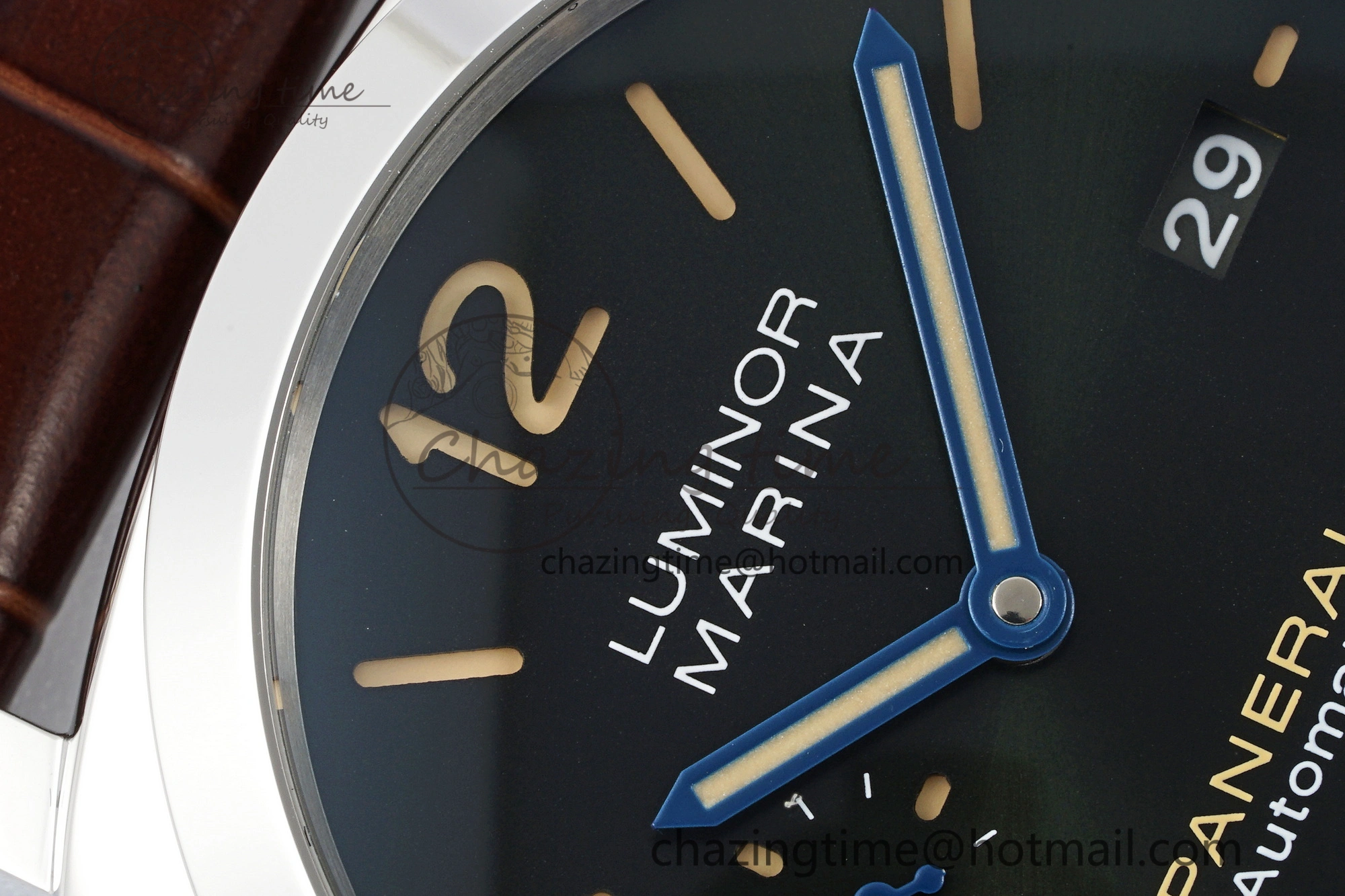 EasyMatch PAM1116 VSF 1:1 Best Edition Dark Green Dial on Brown Leather Strap P 8359