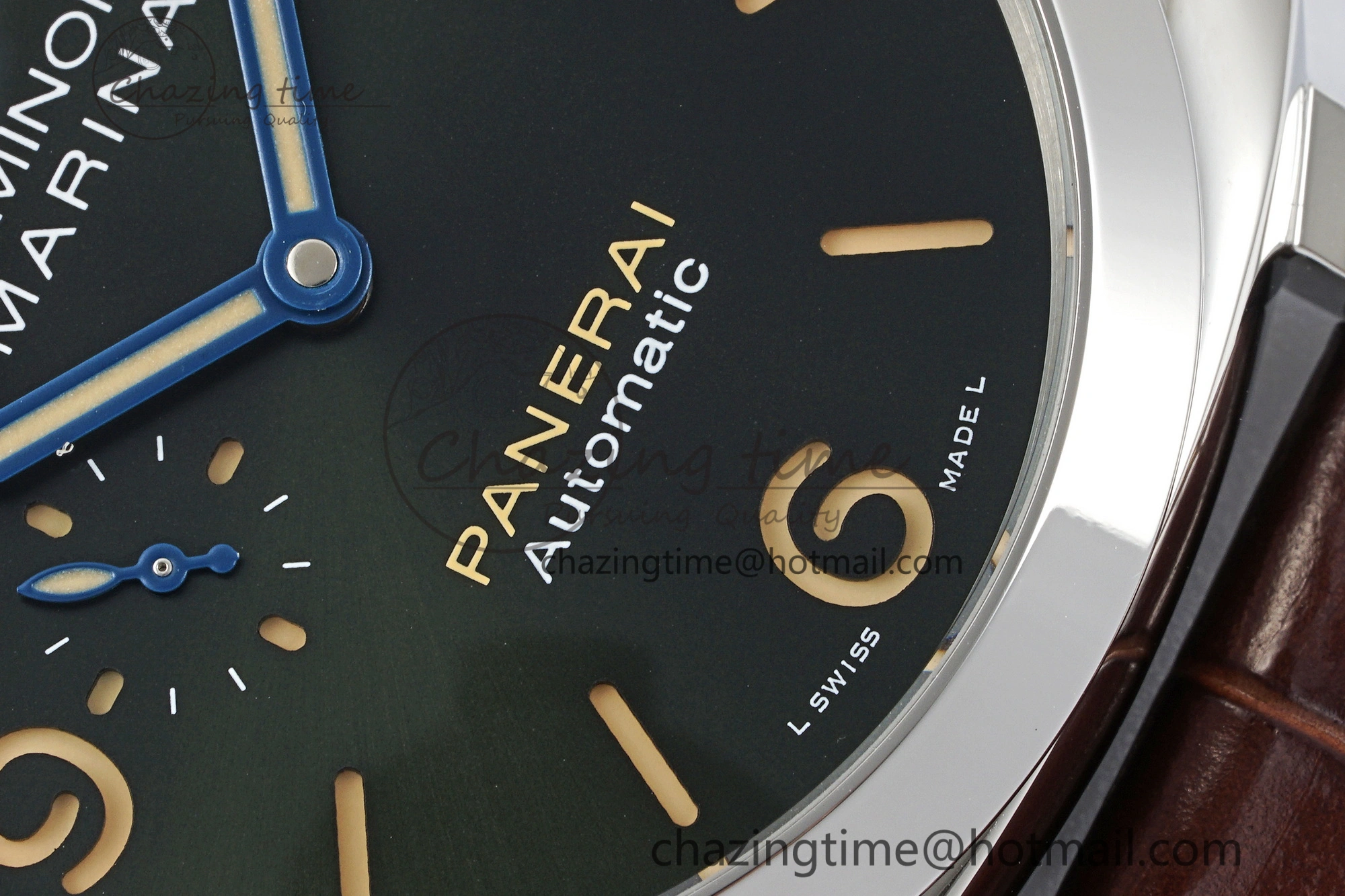 EasyMatch PAM1116 VSF 1:1 Best Edition Dark Green Dial on Brown Leather Strap P 8359