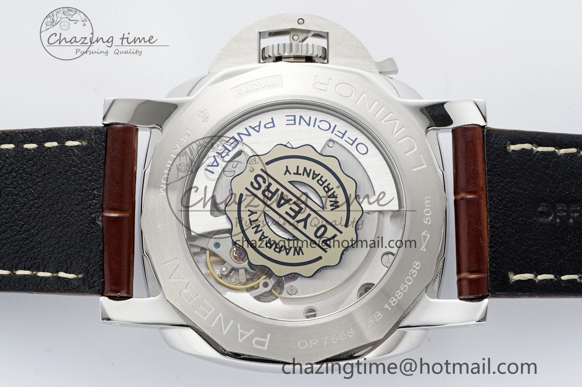 EasyMatch PAM1116 VSF 1:1 Best Edition Dark Green Dial on Brown Leather Strap P 8359