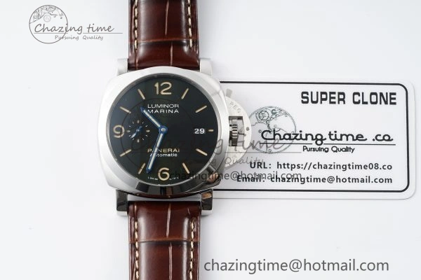 EasyMatch PAM1116 VSF 1:1 Best Edition Dark Green Dial on Brown Leather Strap P 8359