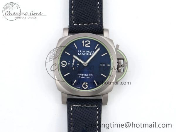FlexibleFit PAM1117 Titanium TTF 1:1 Best Edition Blue Dial on Blue Kevlar Composite Strap P 8313
