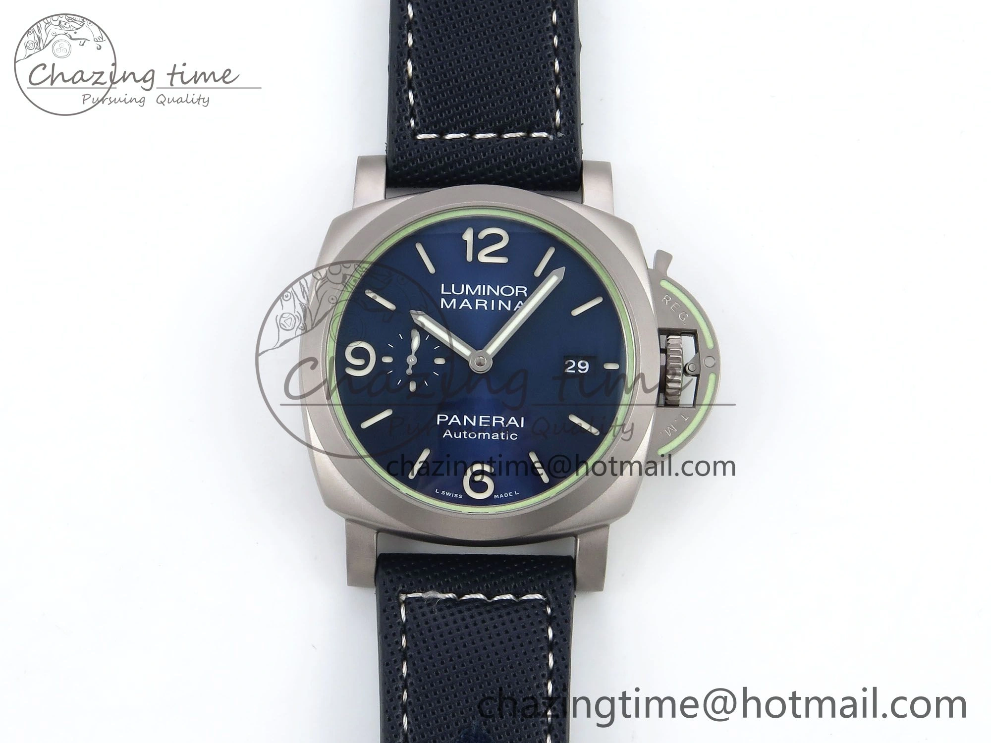 FlexibleFit PAM1117 Titanium TTF 1:1 Best Edition Blue Dial on Blue Kevlar Composite Strap P 8313