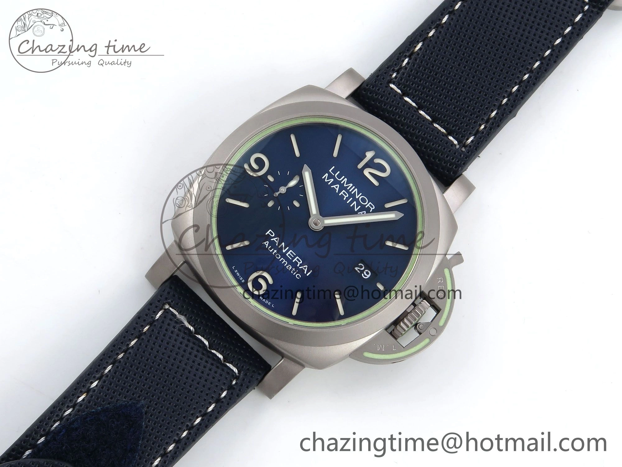 FlexibleFit PAM1117 Titanium TTF 1:1 Best Edition Blue Dial on Blue Kevlar Composite Strap P 8313