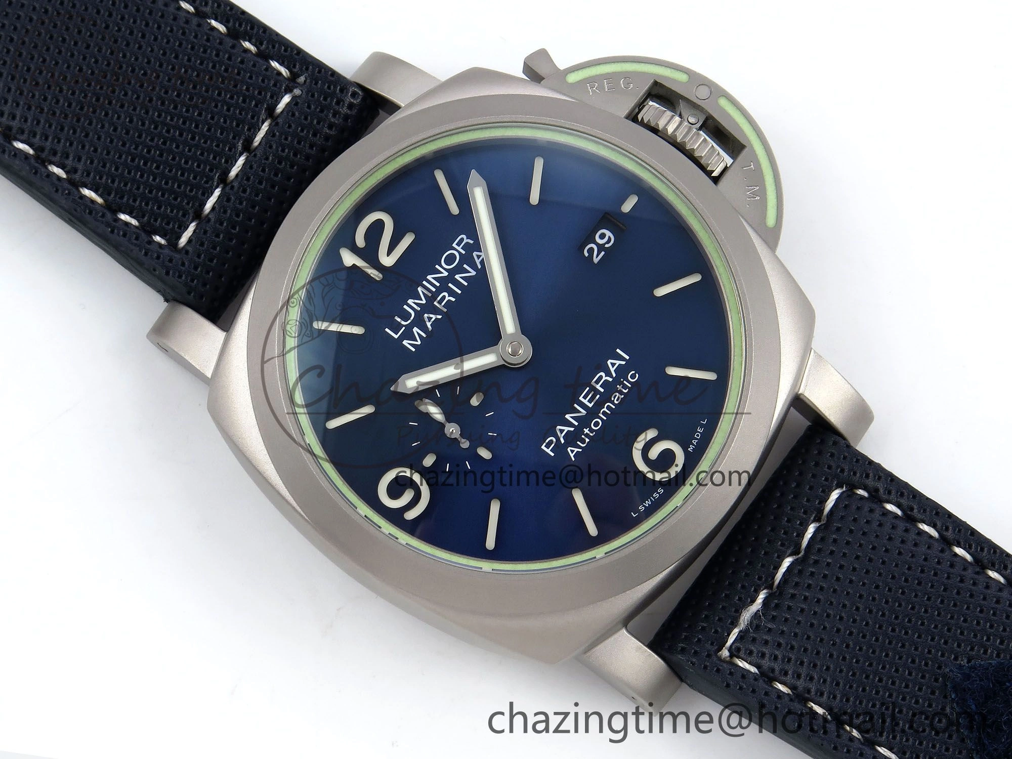 FlexibleFit PAM1117 Titanium TTF 1:1 Best Edition Blue Dial on Blue Kevlar Composite Strap P 8313