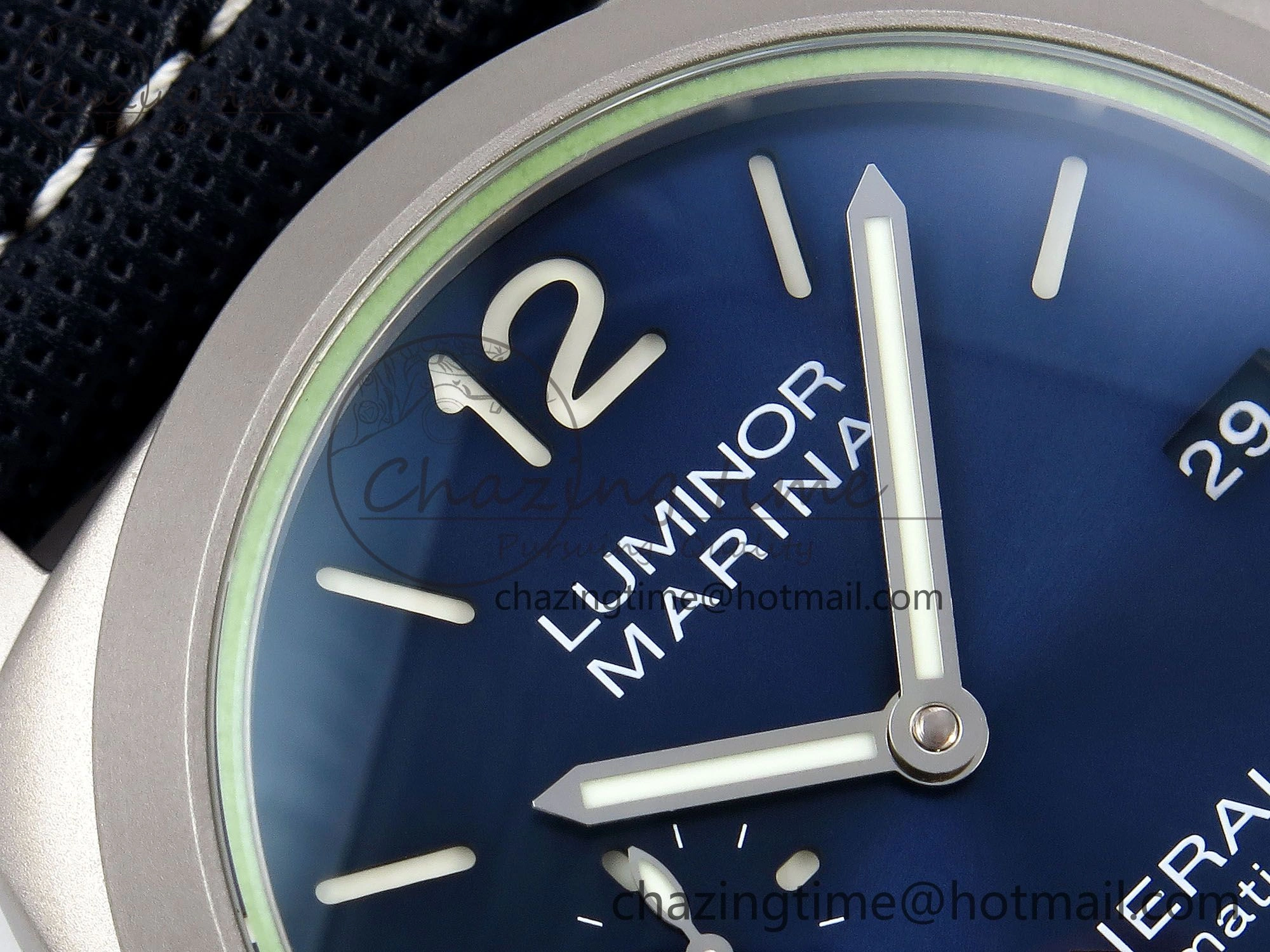 FlexibleFit PAM1117 Titanium TTF 1:1 Best Edition Blue Dial on Blue Kevlar Composite Strap P 8313