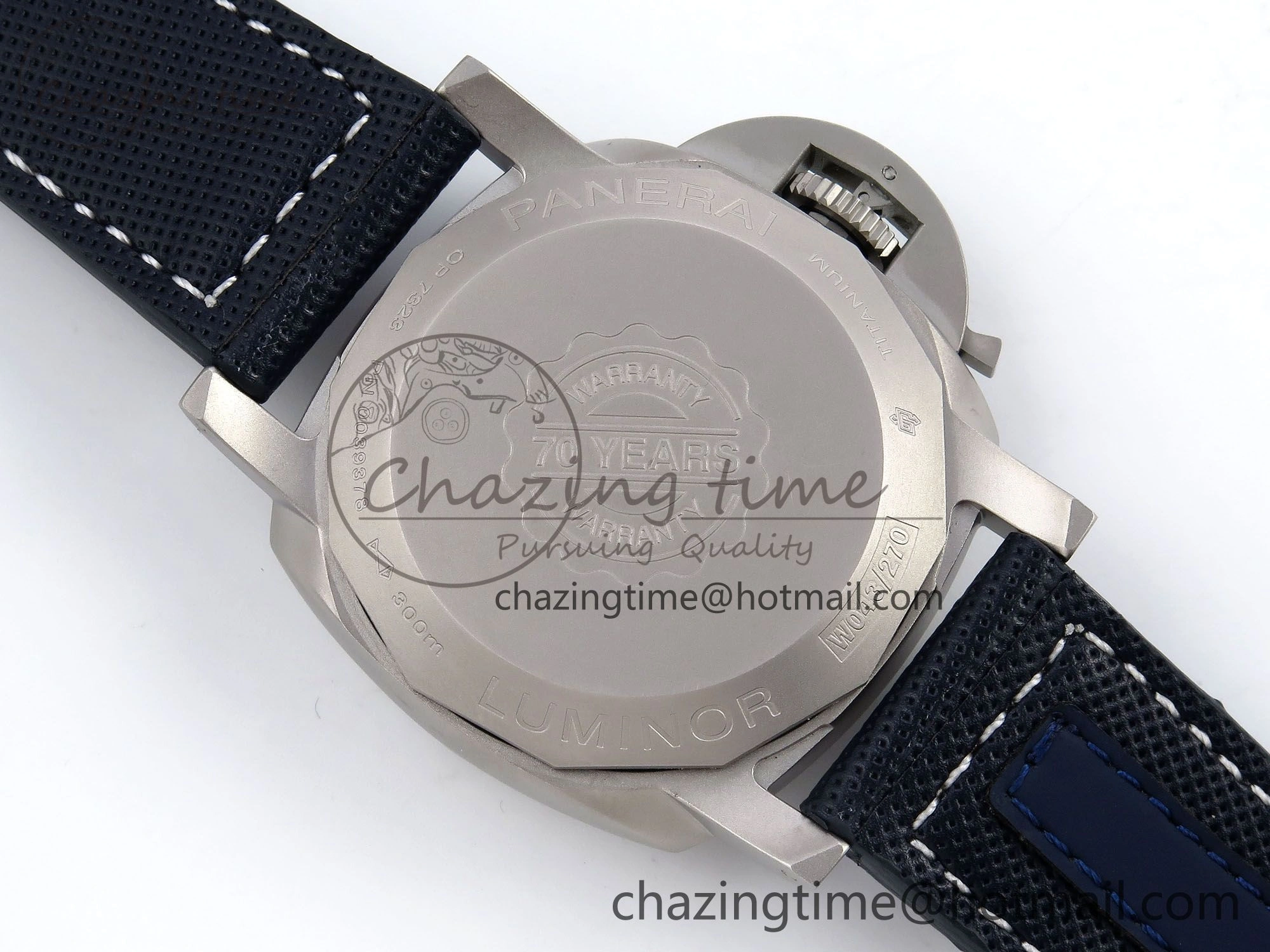 FlexibleFit PAM1117 Titanium TTF 1:1 Best Edition Blue Dial on Blue Kevlar Composite Strap P 8313