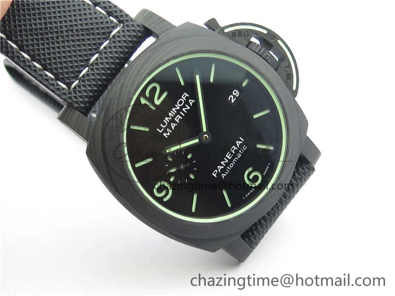 PAM1118 Luminor Marina “Luminous Trilogy” VSF 1:1 Best Edition on Black Sportech Strap P.9010 Clone Classic 8406