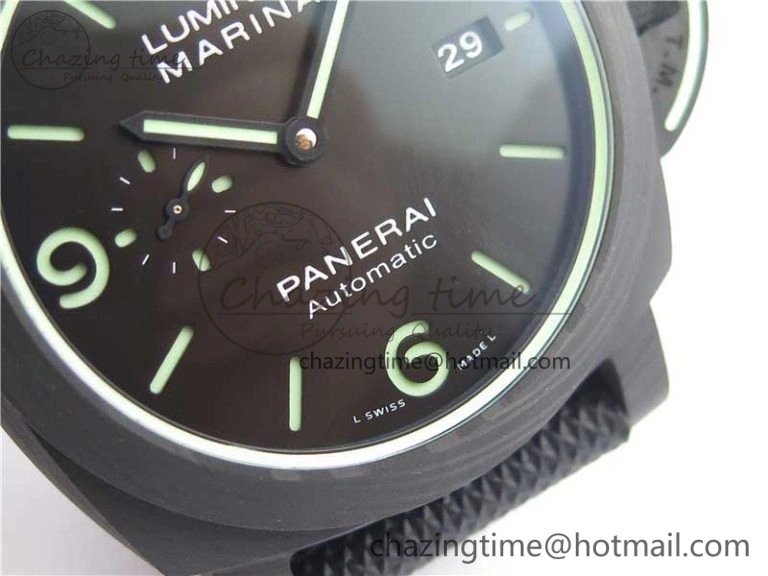 PAM1118 Luminor Marina “Luminous Trilogy” VSF 1:1 Best Edition on Black Sportech Strap P.9010 Clone Classic 8406