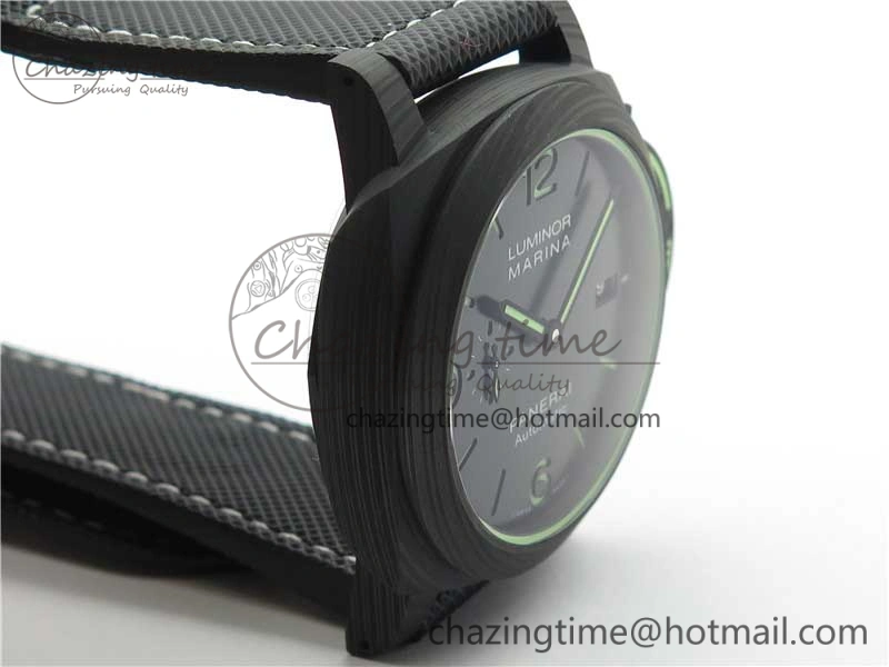 PAM1118 Luminor Marina “Luminous Trilogy” VSF 1:1 Best Edition on Black Sportech Strap P.9010 Clone Classic 8406