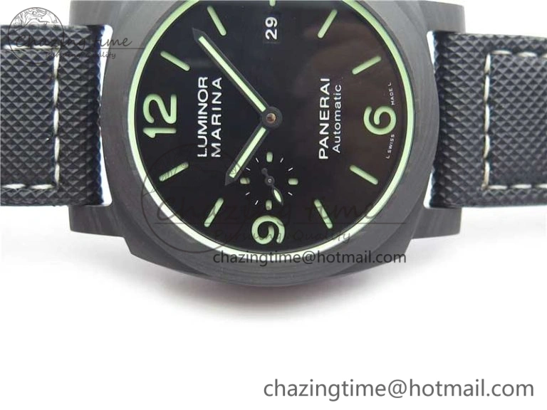 PAM1118 Luminor Marina “Luminous Trilogy” VSF 1:1 Best Edition on Black Sportech Strap P.9010 Clone Classic 8406