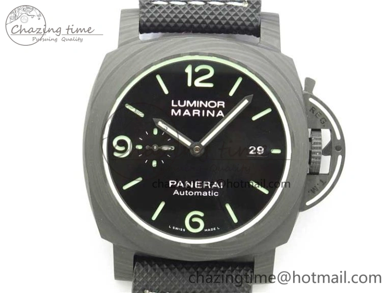 PAM1118 Luminor Marina “Luminous Trilogy” VSF 1:1 Best Edition on Black Sportech Strap P.9010 Clone Classic 8406