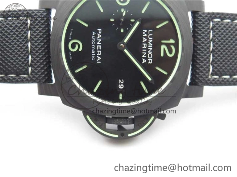 PAM1118 Luminor Marina “Luminous Trilogy” VSF 1:1 Best Edition on Black Sportech Strap P.9010 Clone Classic 8406