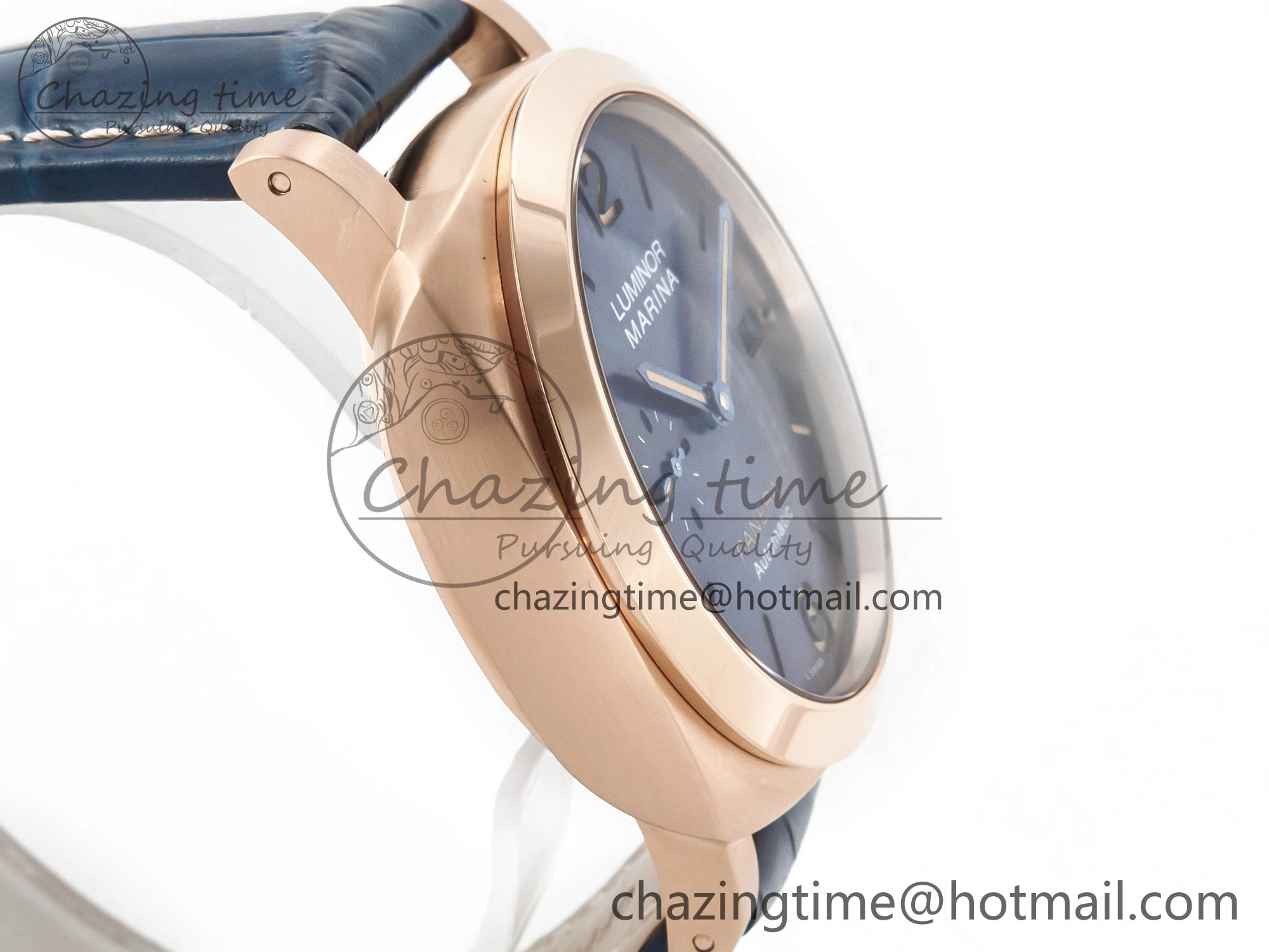 SmoothTexture PAM1157 W TTF 1:1 Best Edition on Blue Leather Strap P 8337