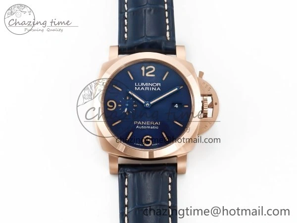 SmoothTexture PAM1157 W TTF 1:1 Best Edition on Blue Leather Strap P 8337
