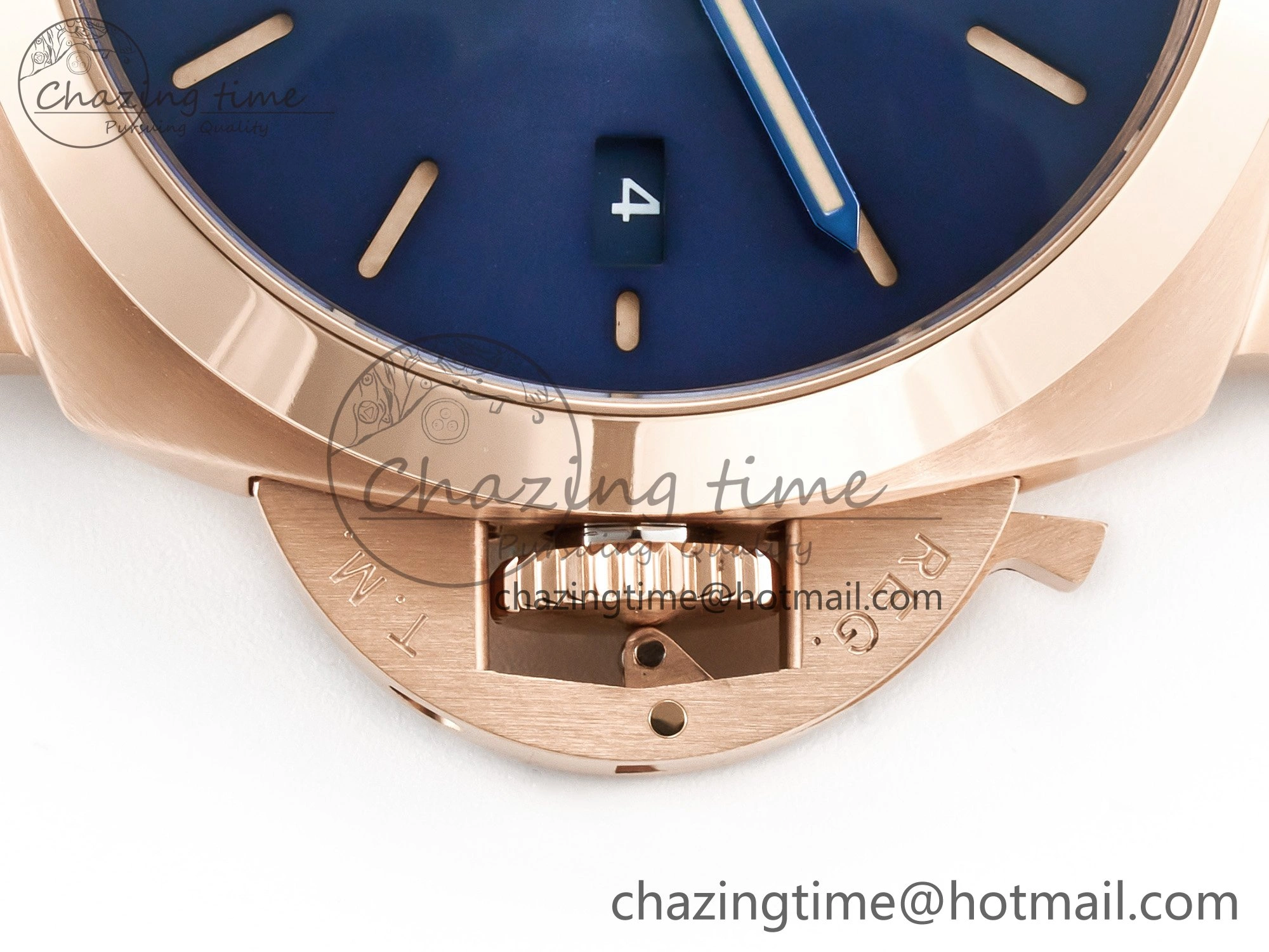 SmoothTexture PAM1157 W TTF 1:1 Best Edition on Blue Leather Strap P 8337