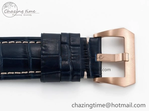 SmoothTexture PAM1157 W TTF 1:1 Best Edition on Blue Leather Strap P 8337