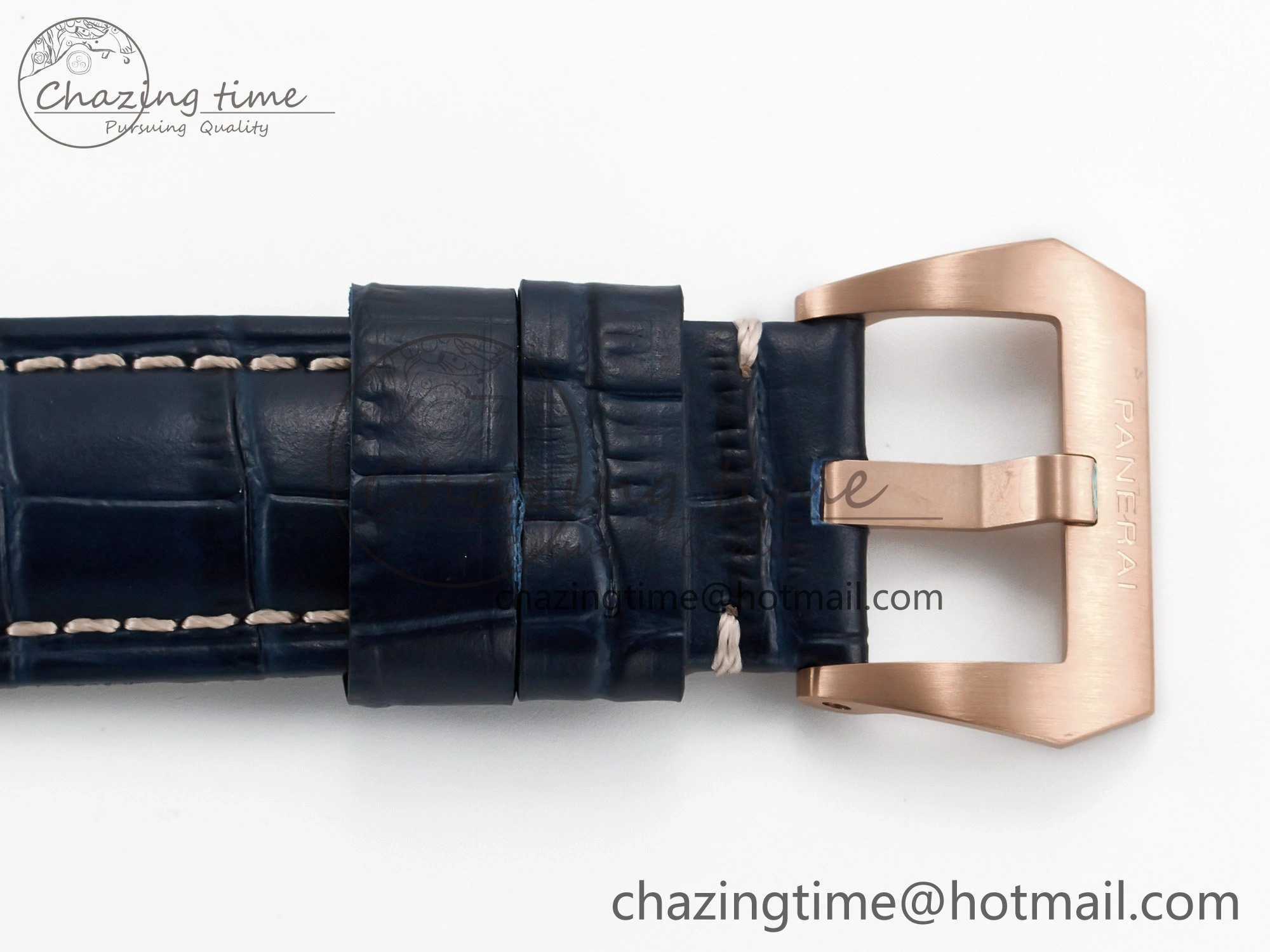 SmoothTexture PAM1157 W TTF 1:1 Best Edition on Blue Leather Strap P 8337