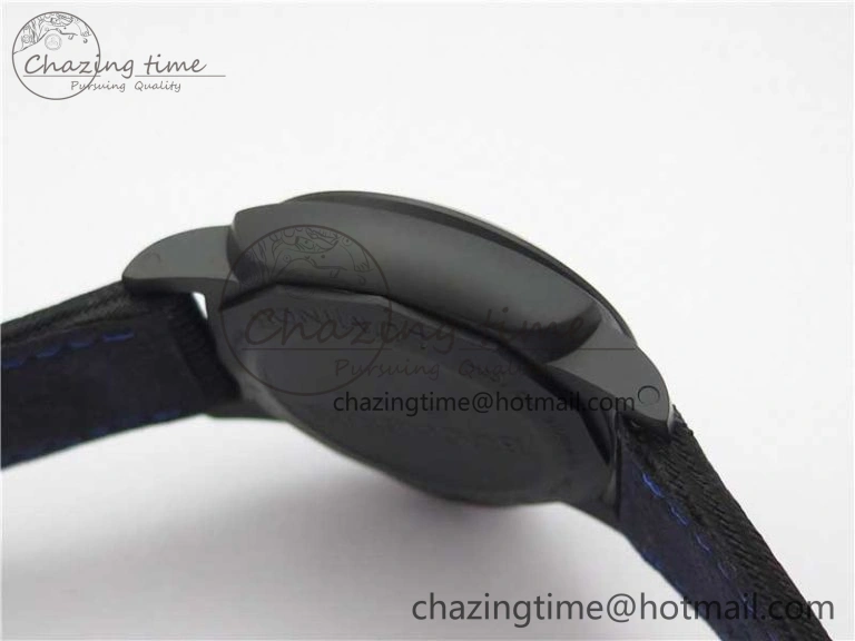 PAM1176 GMT Bucherer VSF 1:1 Best Edition Black Dial on Textile Strap P.9011 Super Clone HighPerformance 8381