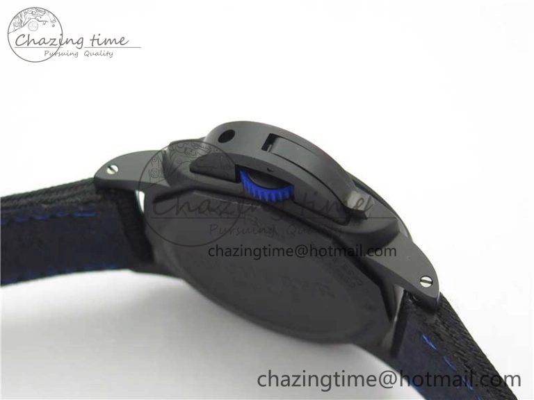 PAM1176 GMT Bucherer VSF 1:1 Best Edition Black Dial on Textile Strap P.9011 Super Clone HighPerformance 8381