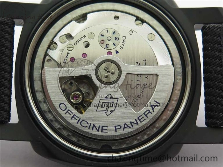 PAM1176 GMT Bucherer VSF 1:1 Best Edition Black Dial on Textile Strap P.9011 Super Clone HighPerformance 8381