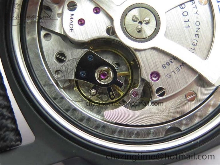 PAM1176 GMT Bucherer VSF 1:1 Best Edition Black Dial on Textile Strap P.9011 Super Clone HighPerformance 8381