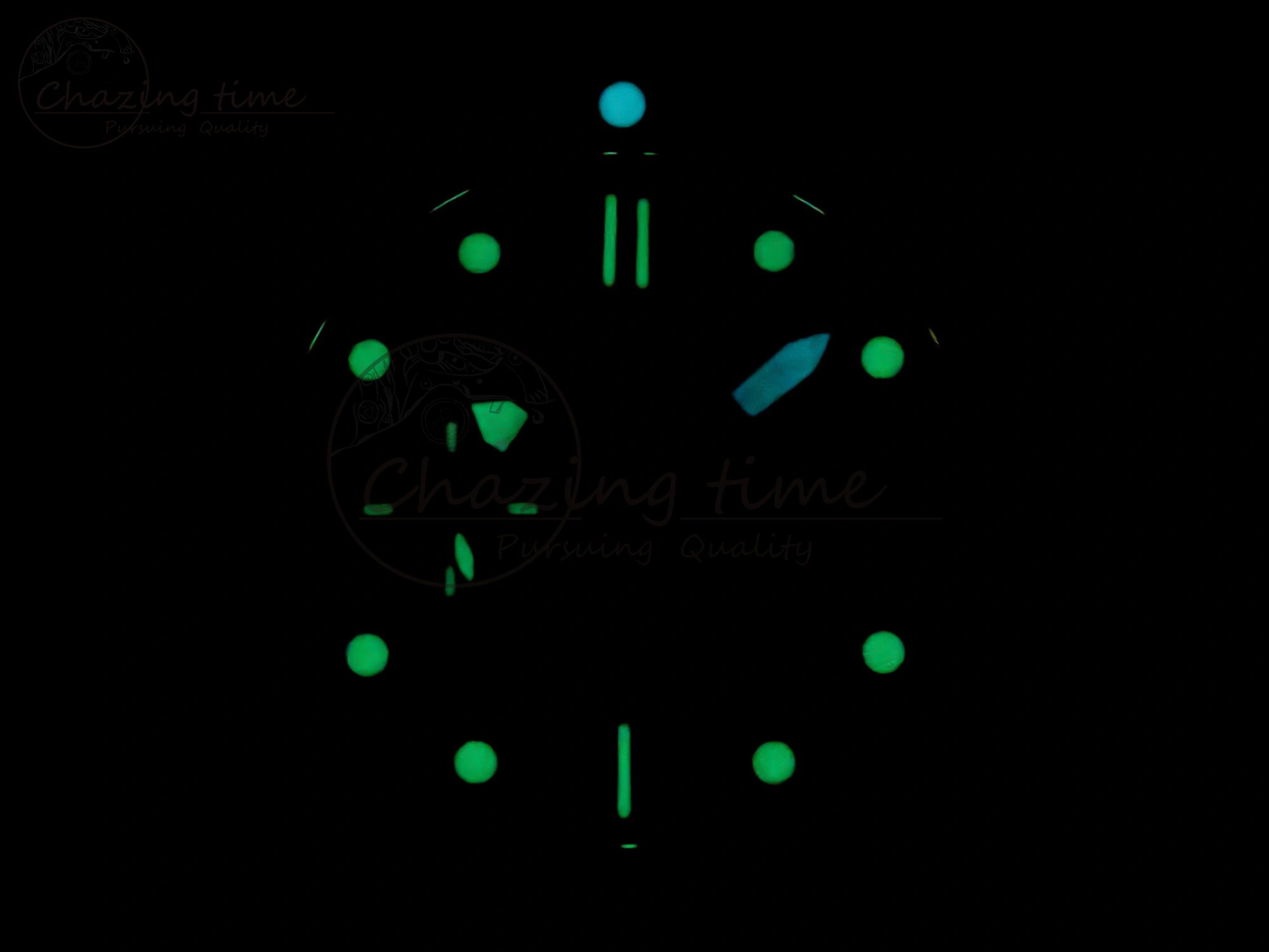 Stretchable PAM1226 V SS TTF 1:1 Best Edition on Green Rubber Strap P 8322