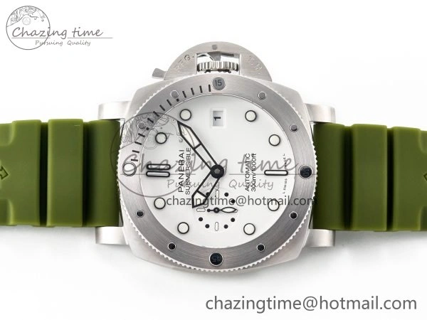 Stretchable PAM1226 V SS TTF 1:1 Best Edition on Green Rubber Strap P 8322