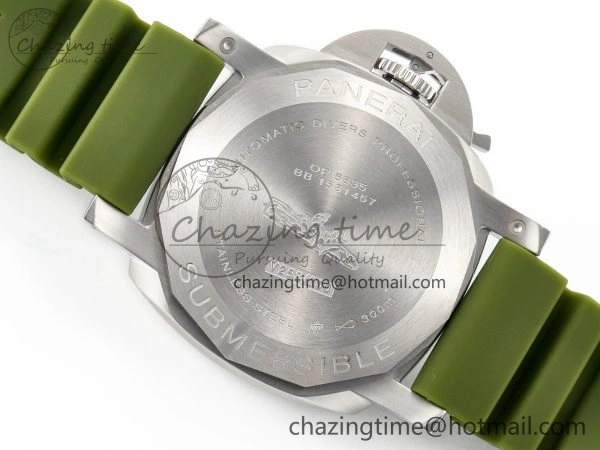 Stretchable PAM1226 V SS TTF 1:1 Best Edition on Green Rubber Strap P 8322